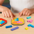 Logic Puzzle Game | 108 Colorful Blocks & 20 Task Cards | Ages 4+