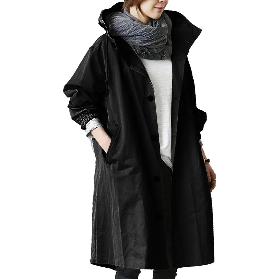 Long Raincoat | Waterproof & Breathable | Hooded & Belted