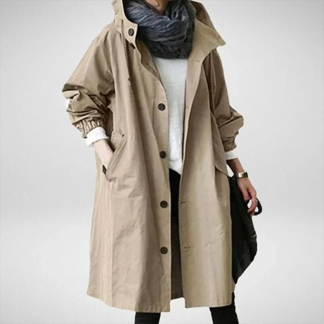 Long Raincoat | Waterproof & Breathable | Hooded & Belted