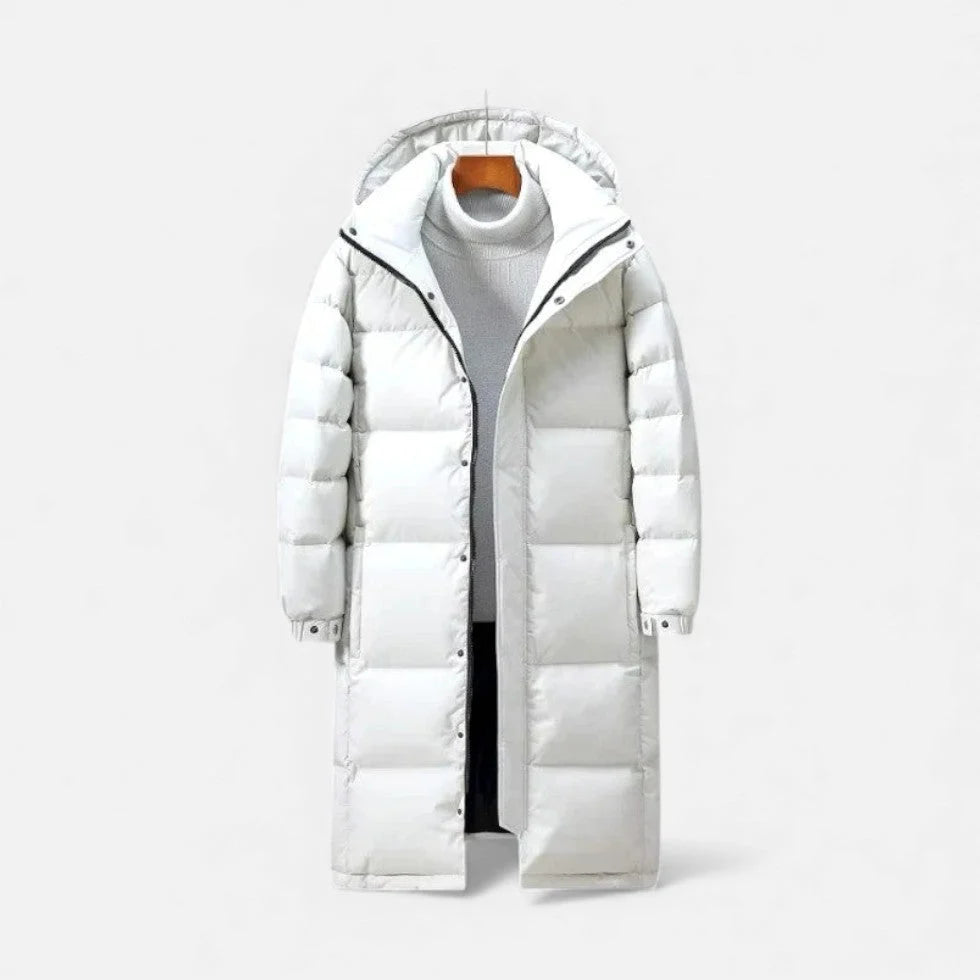 Long Winter Coat | Unisex Lightweight Padded & Hooded