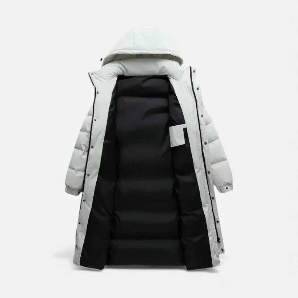Long Winter Coat | Unisex Lightweight Padded & Hooded
