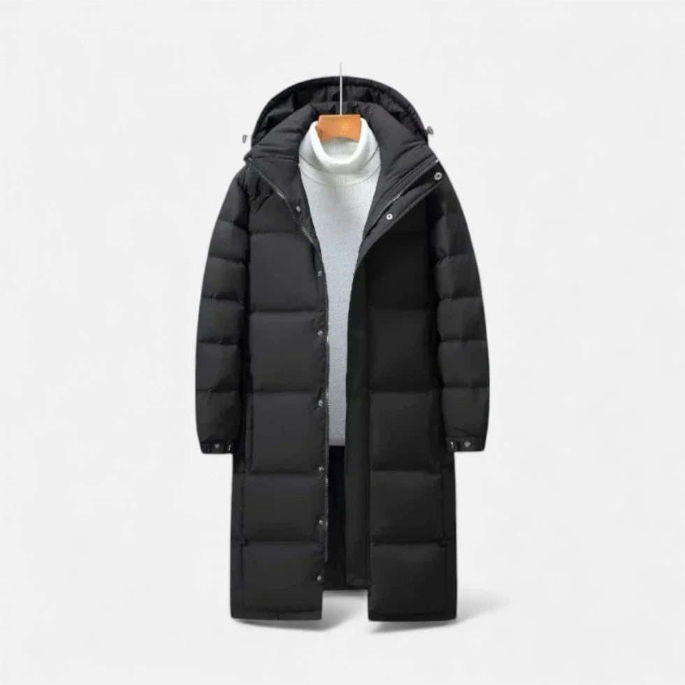 Long Winter Coat | Unisex Lightweight Padded & Hooded
