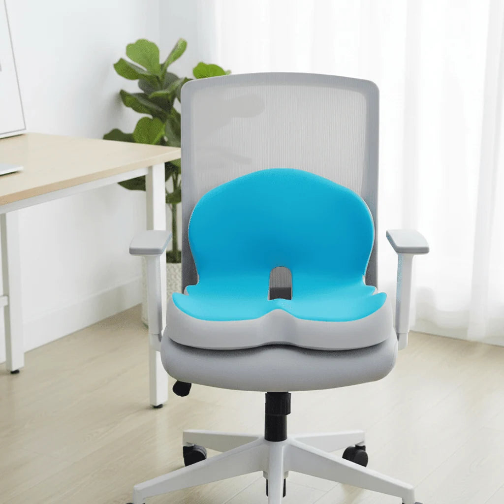 Lumbar Support Cushion | Memory Foam & Non-Slip | Machine-Washable Cover