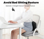 Lumbar Support Cushion | Memory Foam & Non-Slip | Machine-Washable Cover