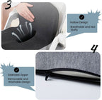 Lumbar Support Cushion | Memory Foam & Non-Slip | Machine-Washable Cover
