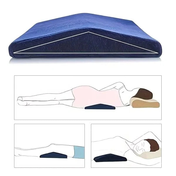 Lumbar Support Pillow | Ergonomic Contour & Breathable Mesh Cover | S & M