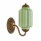 Lumi Vintage Antique Milk Glass Eloise Sculpted Wall Lamp for Bedroom, Bathroom, or Hallway