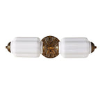 Lumi Vintage Antique Milk Glass Eloise Sculpted Wall Lamp for Bedroom, Bathroom, or Hallway