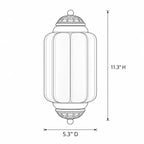Lumi Vintage Antique Milk Glass Eloise Sculpted Wall Lamp for Bedroom, Bathroom, or Hallway