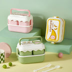 Lunch Box | Avocado-Themed Multi-Compartment & Dishwasher-Safe