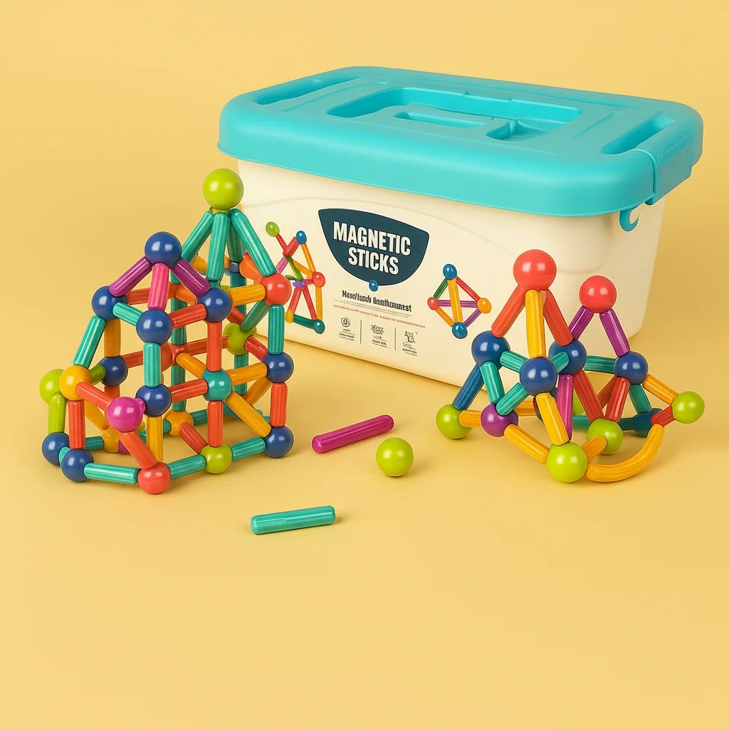 Magnetic Building Set | Strong Internal Magnets & BPA-Free | 36–144 Pieces