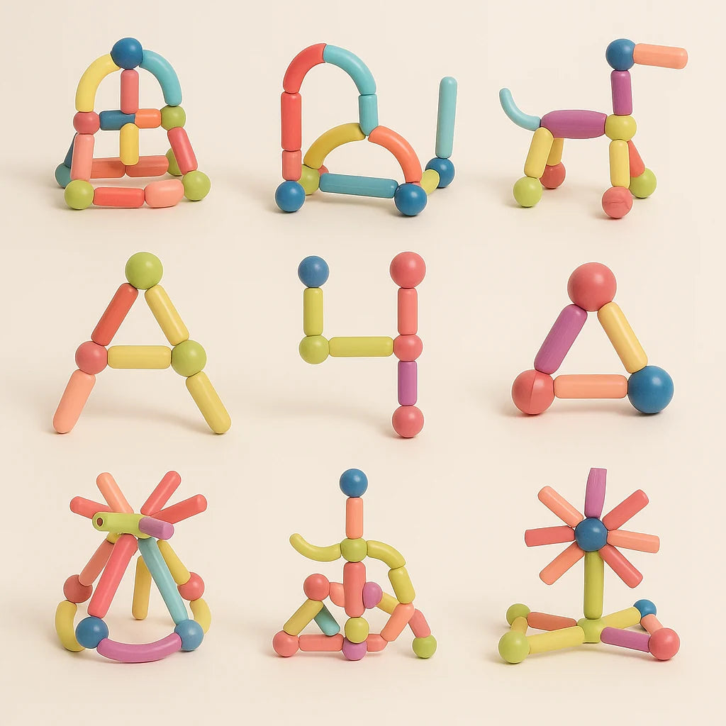 Magnetic Building Set | Strong Internal Magnets & BPA-Free | 36–144 Pieces