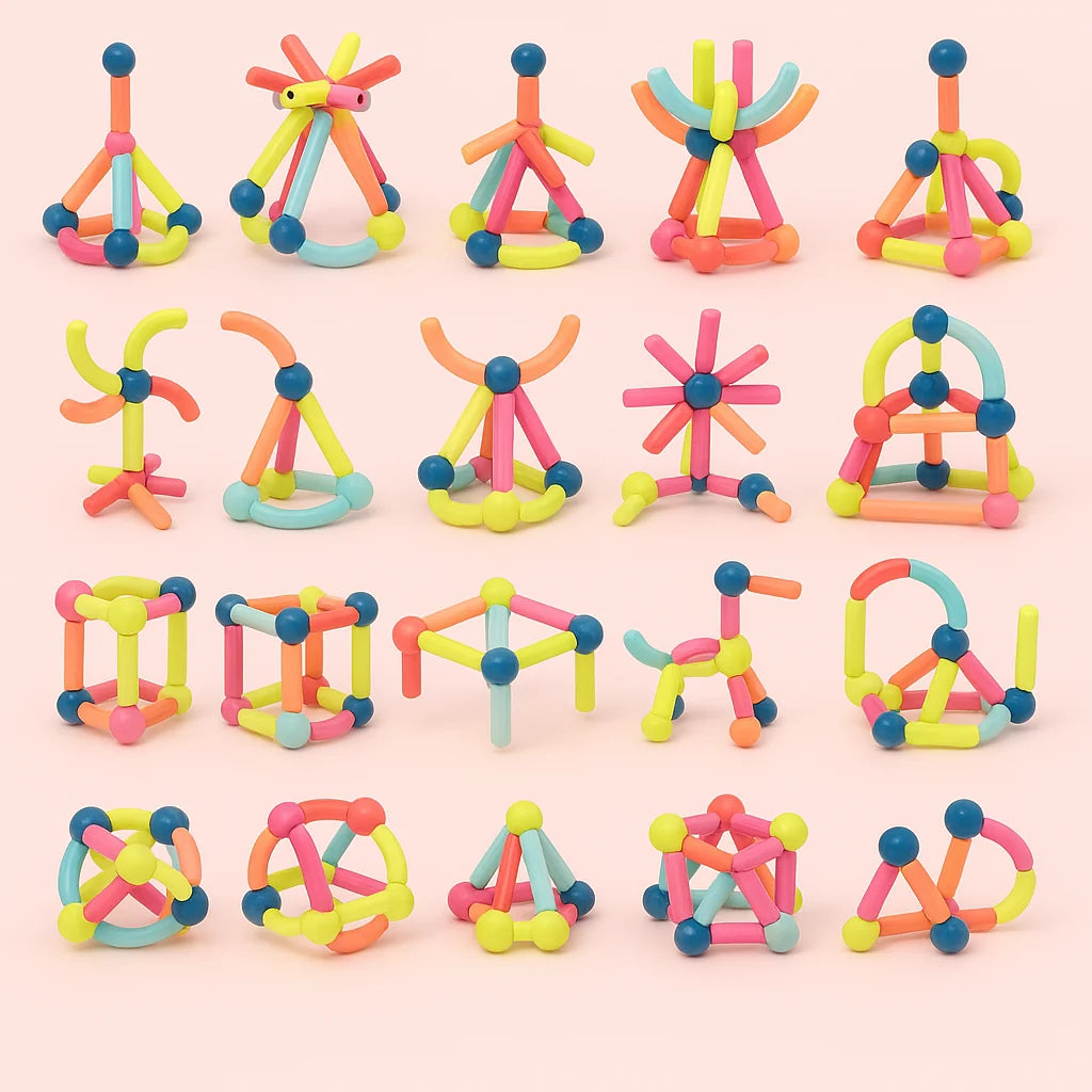 Magnetic Building Set | Strong Internal Magnets & BPA-Free | 36–144 Pieces