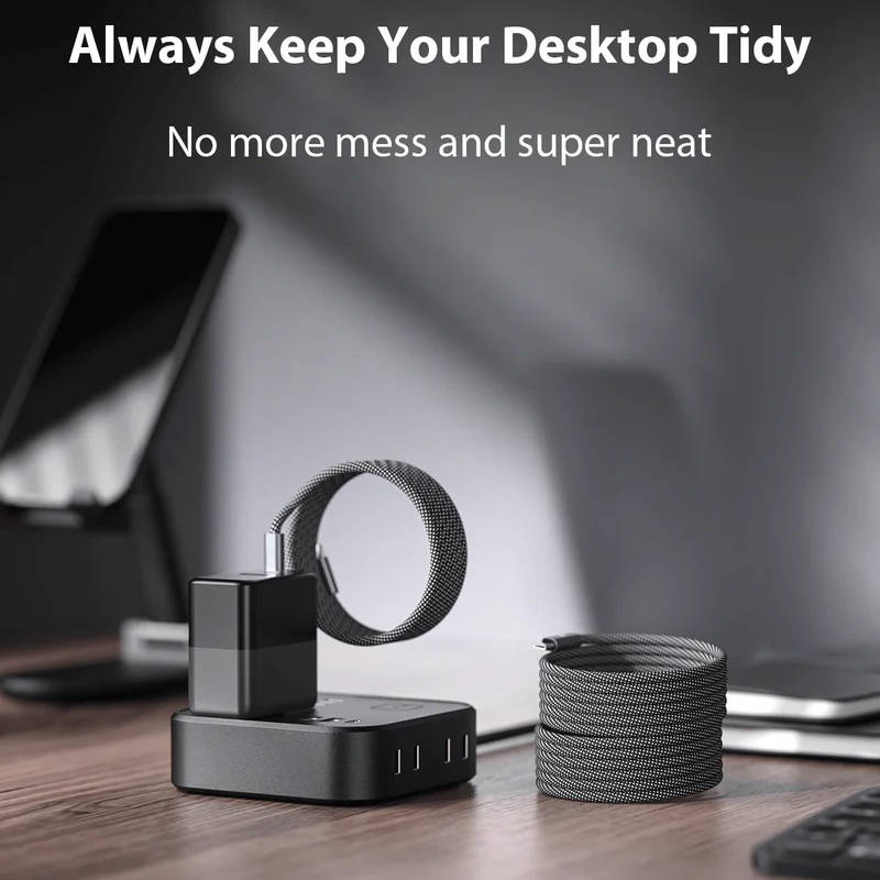 Magnetic Charging Cable | Self-Coiling & Braided | 3.3 ft