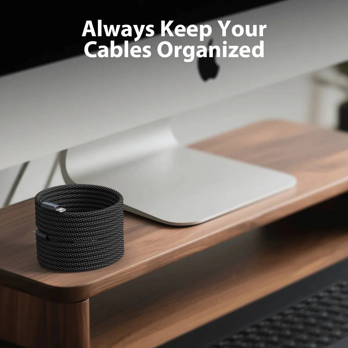 Magnetic Charging Cable | Self-Coiling & Braided | 3.3 ft