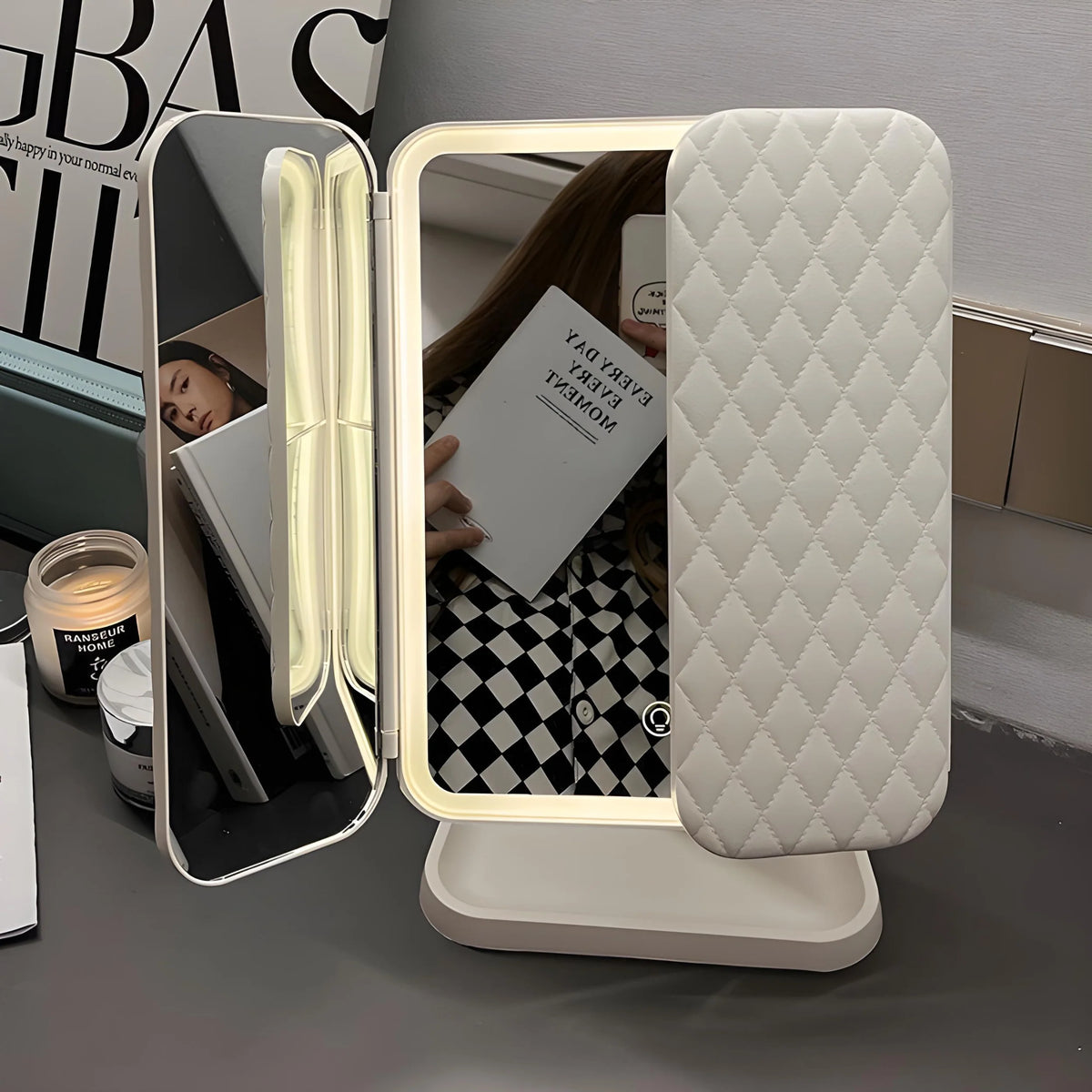 Makeup Mirror | LED 3-Mode & 2x/3x Magnification | USB-C Rechargeable