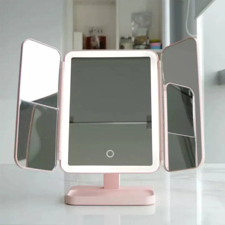 Makeup Mirror | LED 3-Mode & 2x/3x Magnification | USB-C Rechargeable