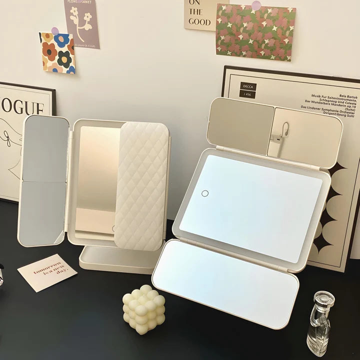 Makeup Mirror | LED 3-Mode & 2x/3x Magnification | USB-C Rechargeable