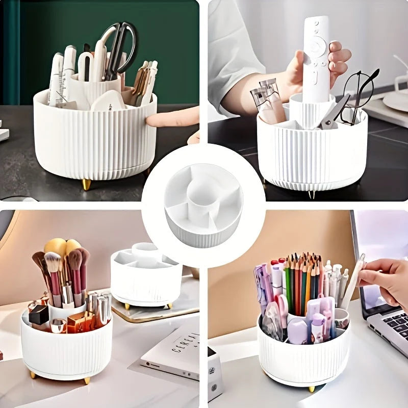 Makeup Organizer | 360° Rotating & 5 Compartments