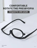 Makeup Reading Glasses | Flip-Over Single Lens | Hands-Free Application