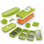 Mandoline Slicer | 8 Interchangeable Rust-Resistant Stainless Blades & Hand Guard | 1.4L Catch Container