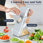 Mandoline Slicer | Stainless Steel Blades & Adjustable 0.5-8 mm