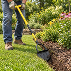 Manual Lawn Edger | Serrated Steel Crescent Blade & Footrest