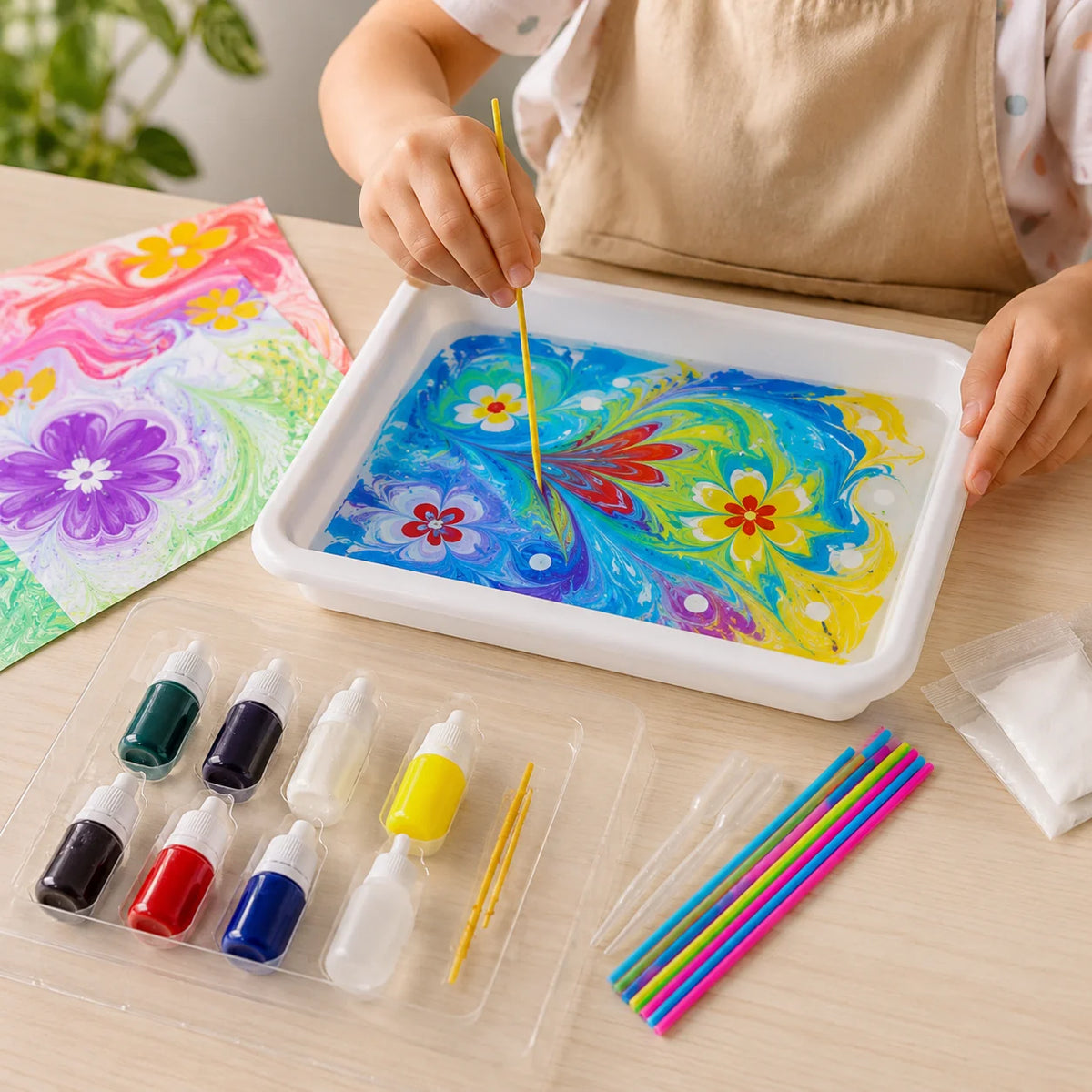 Marbling Paint Kit | Mess-Free Water Marbling | 6 Or 12 Colors