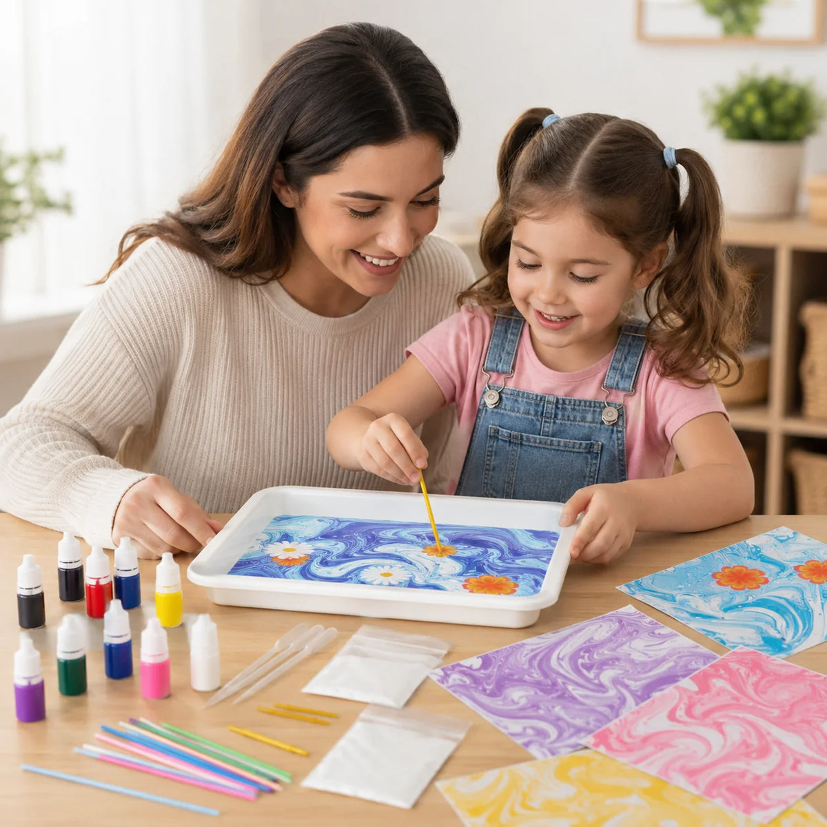 Marbling Paint Kit | Mess-Free Water Marbling | 6 Or 12 Colors