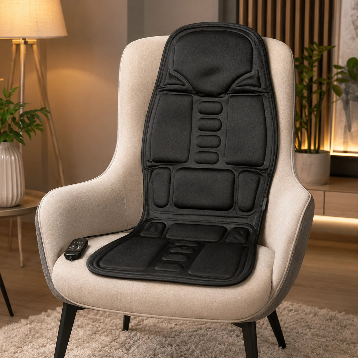 Massage Chair Pad | Vibrating & Heated Remote-Controlled