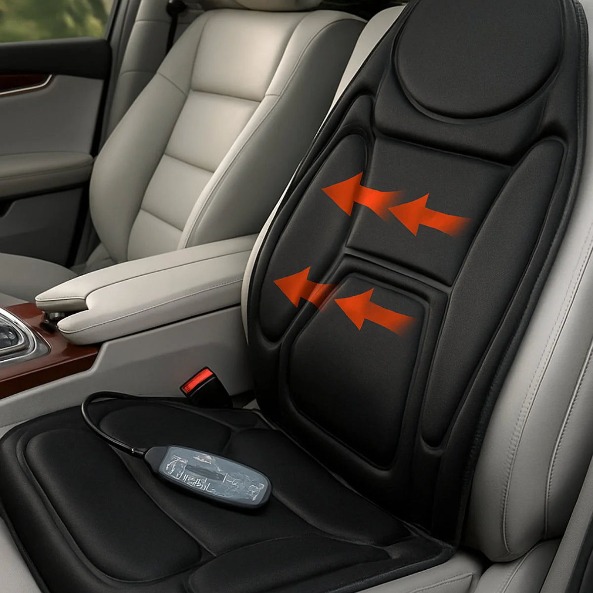 Massage Seat Cushion | Heated Multi-Zone & Auto-Shutoff Remote | For Car & Home