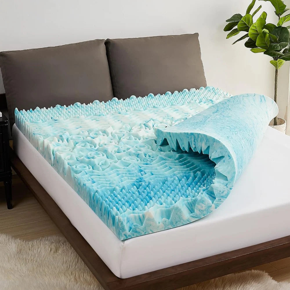 Mattress Topper | Cooling Egg Crate Memory Foam