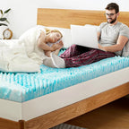 Mattress Topper | Cooling Egg Crate Memory Foam
