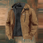 Men's Casual Jacket | Adjustable Hood & Full Zipper