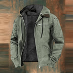 Men's Casual Jacket | Adjustable Hood & Full Zipper