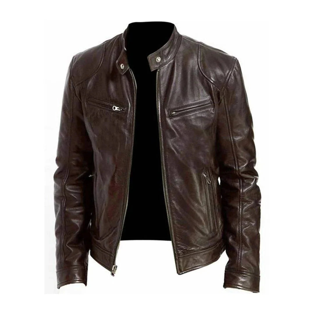 Men's Faux Leather Jacket | Classic Cut & Soft Lining | 4 Colors