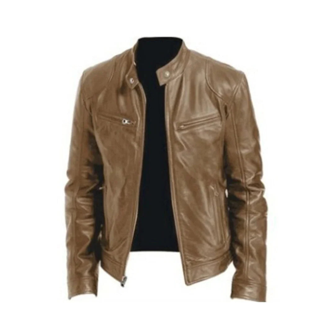 Men's Faux Leather Jacket | Classic Cut & Soft Lining | 4 Colors