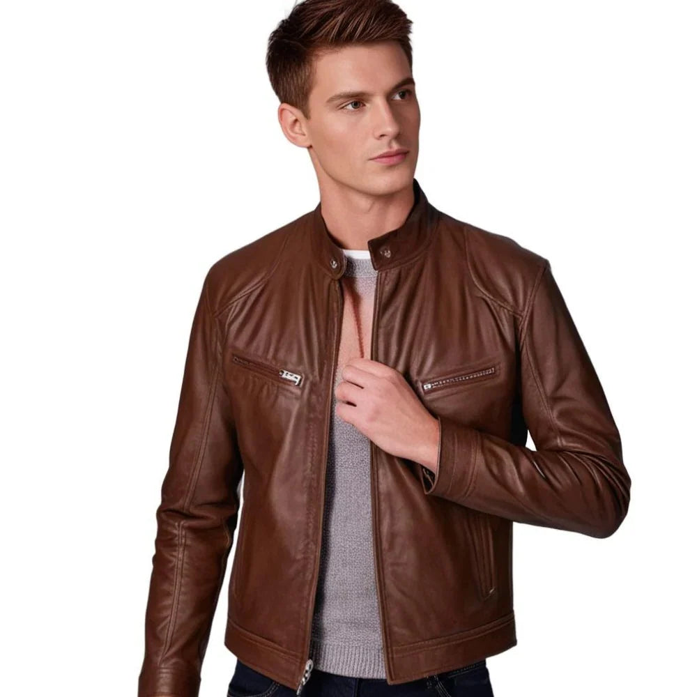 Men's Faux Leather Jacket | Classic Cut & Soft Lining | 4 Colors