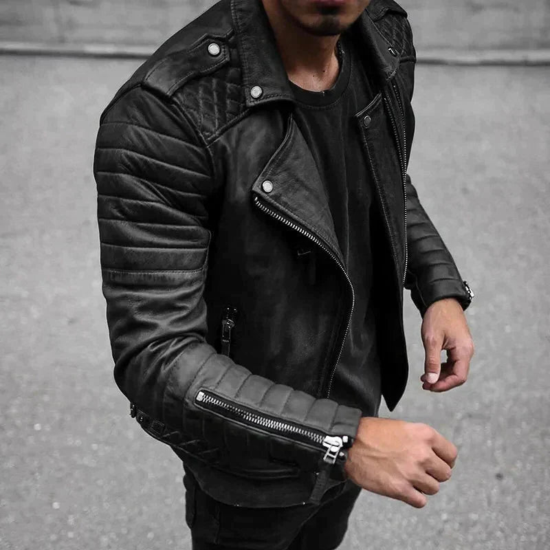 Men’s Faux Leather Jacket | Fitted & Soft Lined