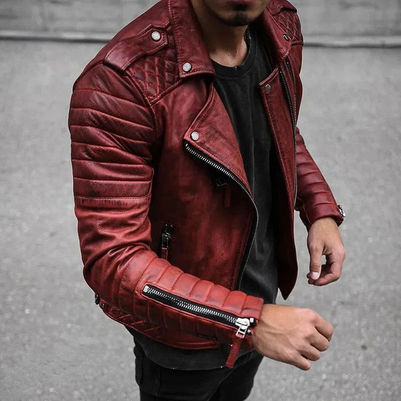 Men’s Faux Leather Jacket | Fitted & Soft Lined