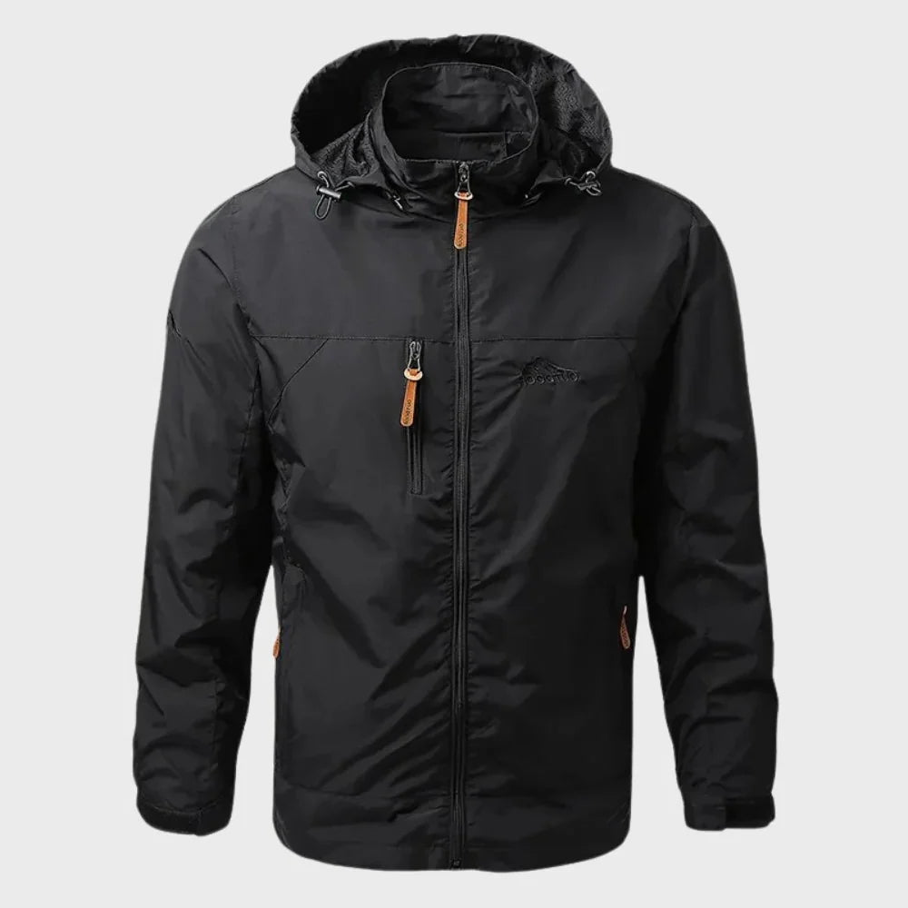 Men's Hooded Jacket | Waterproof & Warm Lined | Adjustable Hood