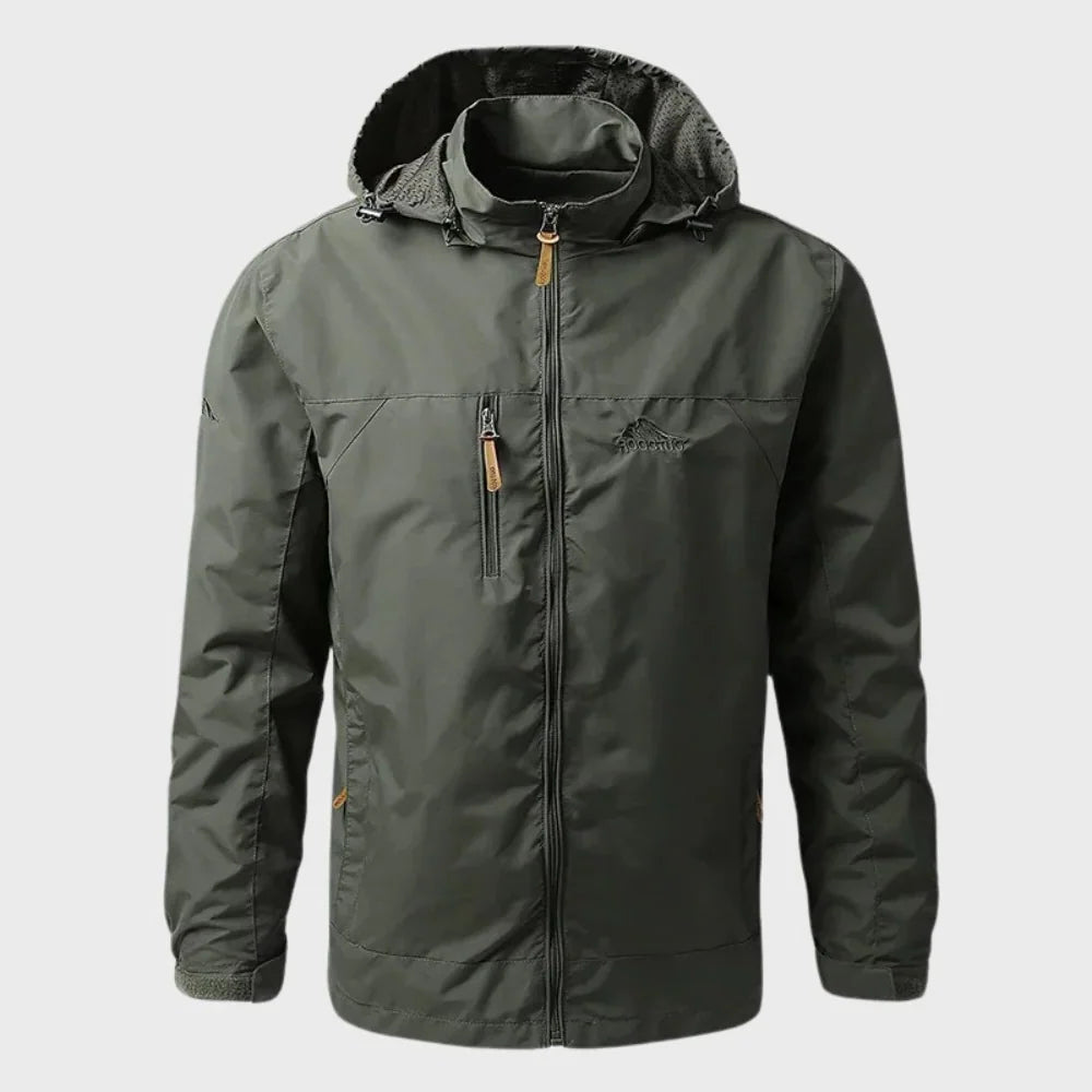Men's Hooded Jacket | Waterproof & Warm Lined | Adjustable Hood