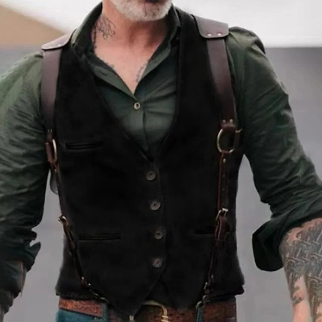 Men's Leather Waistcoat | Comfortable Fit