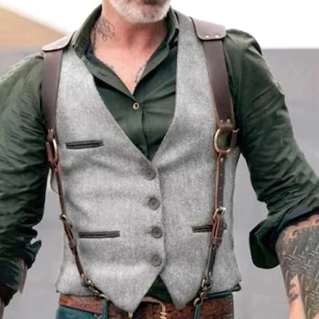 Men's Leather Waistcoat | Comfortable Fit