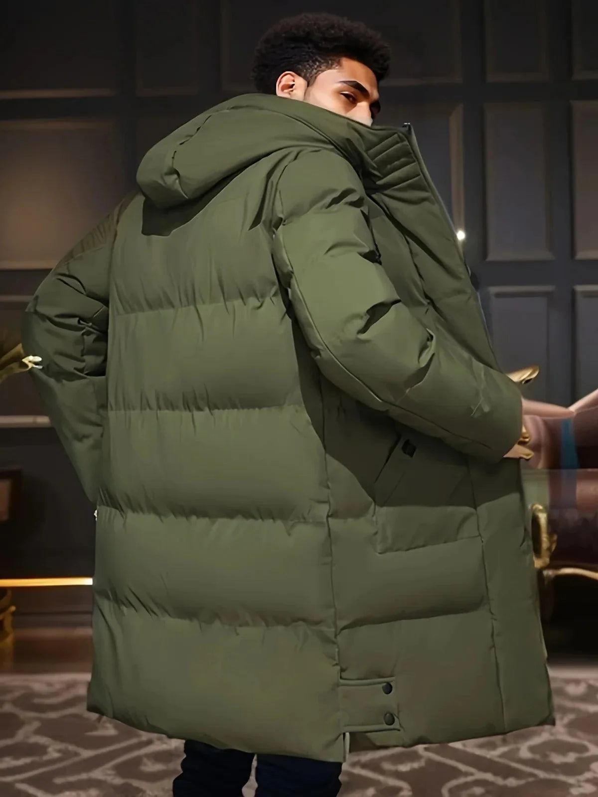Men's Long Winter Jacket | Waterproof & Breathable Insulated Lining