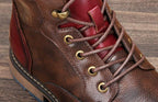 Men’s Oxford Boots | Breathable Synthetic Leather & Non-Slip Sole | Lace-Up With Side Zipper