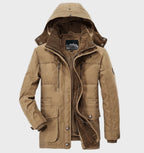 Men’s Winter Jacket | Fleece-Lined & Wind-Resistant | Removable Hood