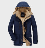 Men’s Winter Jacket | Fleece-Lined & Wind-Resistant | Removable Hood