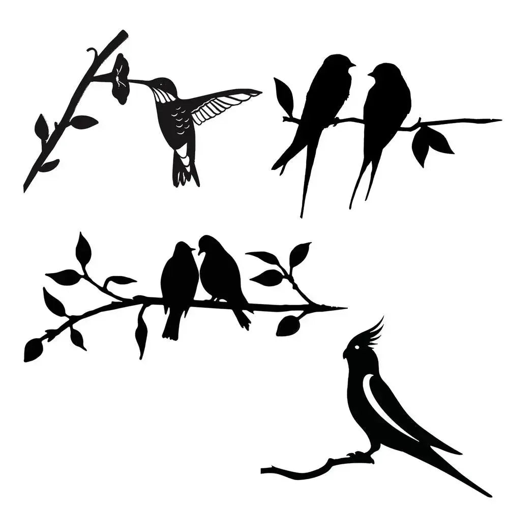 Metal Bird Silhouette | Matte Black Powder-Coated & Weatherproof