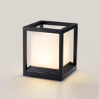 Outdoor Post Light | Rectangular Metal & Acrylic Lantern | Weather Resistant
